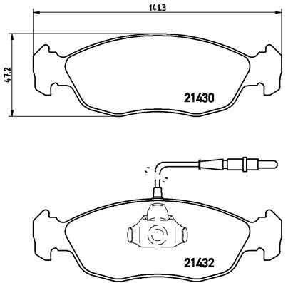 Bremsbelagsatz, Scheibenbremse Vorderachse Brembo P 61 054 von Brembo