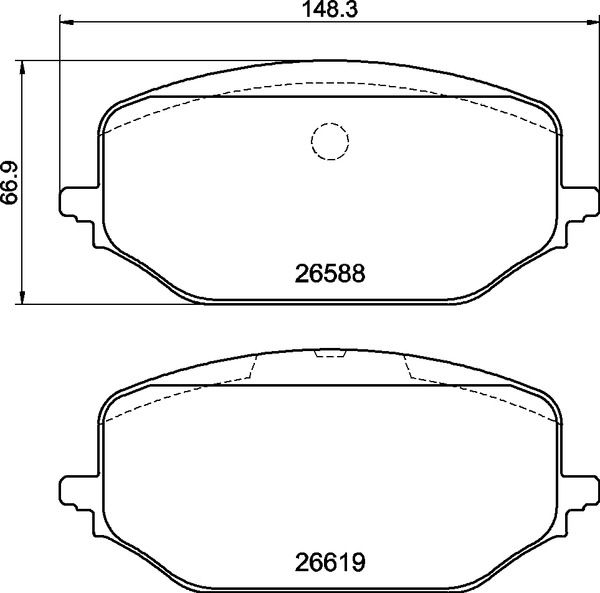 Bremsbelagsatz, Scheibenbremse Vorderachse Brembo P 61 142 von Brembo