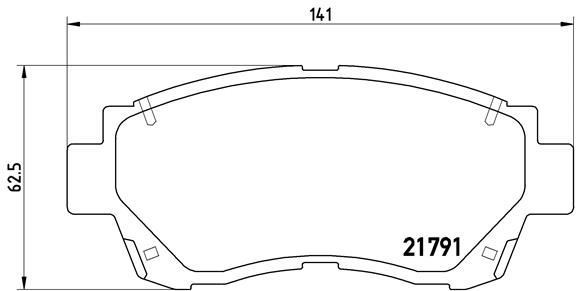 Bremsbelagsatz, Scheibenbremse Vorderachse Brembo P 83 027 von Brembo