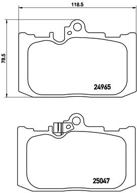 Bremsbelagsatz, Scheibenbremse Vorderachse Brembo P 83 131 von Brembo