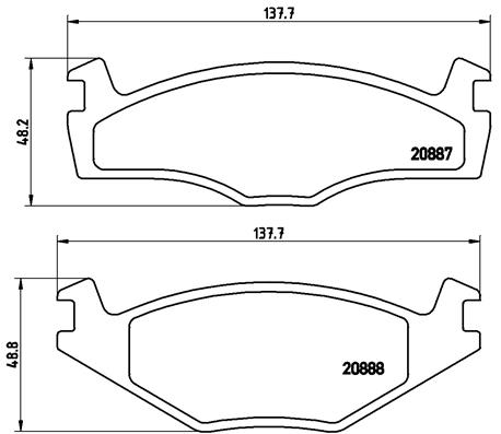 Bremsbelagsatz, Scheibenbremse Vorderachse Brembo P 85 005 von Brembo