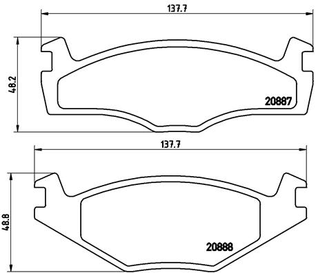 Bremsbelagsatz, Scheibenbremse Vorderachse Brembo P 85 012 von Brembo