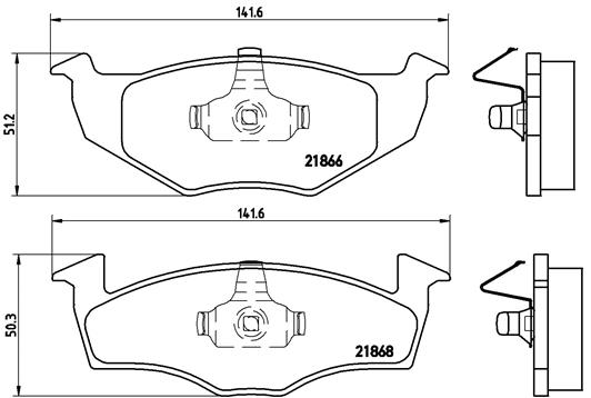 Bremsbelagsatz, Scheibenbremse Vorderachse Brembo P 85 031 von Brembo