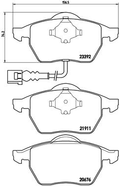 Bremsbelagsatz, Scheibenbremse Vorderachse Brembo P 85 045 von Brembo