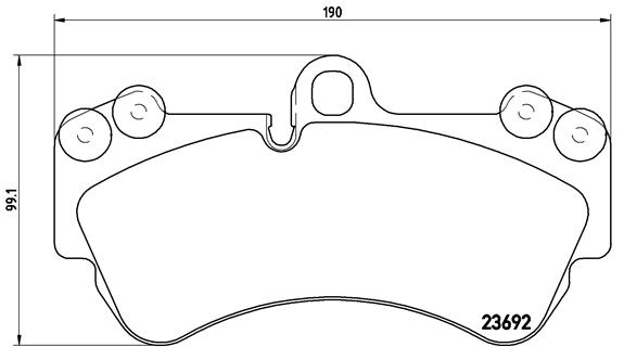 Bremsbelagsatz, Scheibenbremse Vorderachse Brembo P 85 069 von Brembo