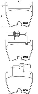 Bremsbelagsatz, Scheibenbremse Vorderachse Brembo P 85 078 von Brembo