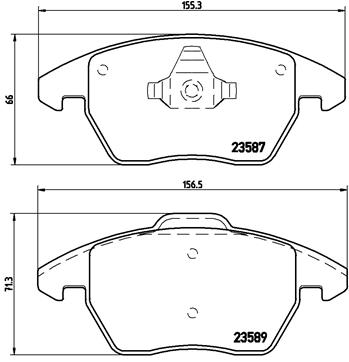 Bremsbelagsatz, Scheibenbremse Vorderachse Brembo P 85 105 von Brembo