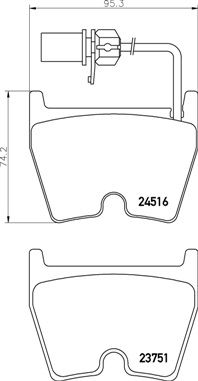 Bremsbelagsatz, Scheibenbremse Vorderachse Brembo P 85 138 von Brembo