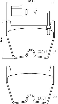 Bremsbelagsatz, Scheibenbremse Vorderachse Brembo P 85 152 von Brembo