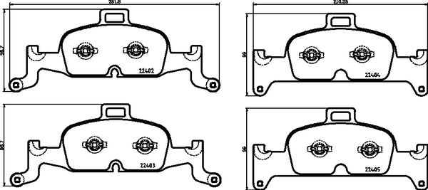 Bremsbelagsatz, Scheibenbremse Vorderachse Brembo P 85 164 von Brembo