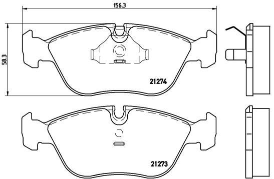 Bremsbelagsatz, Scheibenbremse Vorderachse Brembo P 86 013 von Brembo