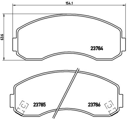 Bremsbelagsatz, Scheibenbremse Vorderachse Brembo P 99 003 von Brembo