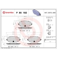 Bremsbelagsatz BREMBO P 85 182X von Brembo