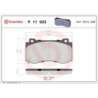 Bremsbelagsatz BREMBO P 11 023 von Brembo