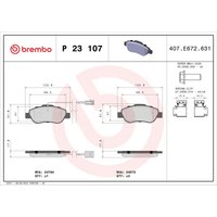 Bremsbelagsatz BREMBO P 23 107 von Brembo