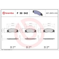 Bremsbelagsatz BREMBO P 30 042 von Brembo