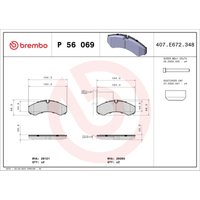 Bremsbelagsatz BREMBO P 56 069 von Brembo