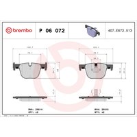 Bremsklotz kpl. BREMBO P 06 072 von Brembo