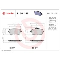 Bremsbelagsatz BREMBO P 50 156 von Brembo