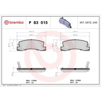 Bremsbelagsatz BREMBO P 83 015 von Brembo