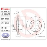 Bremsscheibe BREMBO 9999610 vorne, belüftet, hochkarbonisiert, 1 Stück von Brembo