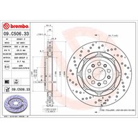 Bremsscheibe BREMBO 09C50633 hinten, belüftet, hochkarbonisiert, 1 Stück von Brembo