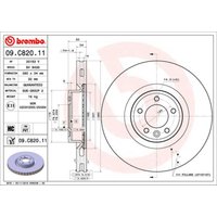 Bremsscheibe BREMBO 09C82011 vorne, belüftet, hochkarbonisiert, 1 Stück von Brembo