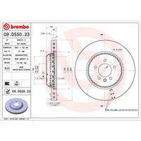 Bremsscheibe BREMBO 09D55023 vorne, belüftet, hochkarbonisiert, 1 Stück von Brembo