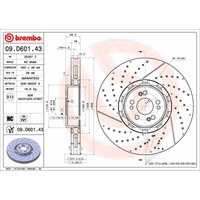 Bremsscheibe BREMBO 09D60143 vorne, belüftet, hochkarbonisiert, 1 Stück von Brembo