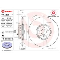 Bremsscheibe BREMBO 09D89513 vorne, belüftet, hochkarbonisiert, 1 Stück von Brembo