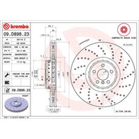 Bremsscheibe BREMBO 09D89823 vorne, belüftet, hochkarbonisiert, 1 Stück von Brembo