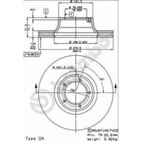 Bremsscheibe BREMBO 09.2943.10, vorne, belüftet , 1 Stück von Brembo