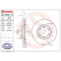 Bremsscheibe BREMBO 09A05510 vorne, belüftet, 1 Stück von Brembo