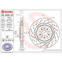 Bremsscheibe BREMBO 09C50533 vorne, belüftet, 1 Stück von Brembo