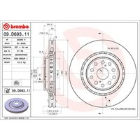 Bremsscheibe BREMBO 09D69311 vorne, belüftet, 1 Stück von Brembo