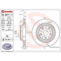 Bremsscheibe BREMBO 09D97711 hinten, belüftet, 1 Stück von Brembo