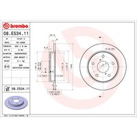 Bremsscheibe BREMBO 08.E534.11 von Brembo