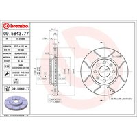 Bremsscheibe BREMBO MAX LINE BREMBO 09.5843.77, 1 Stück von Brembo