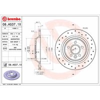 Bremsscheibe BREMBO XTRA LINE BREMBO 08.A537.1X, 1 Stück von Brembo