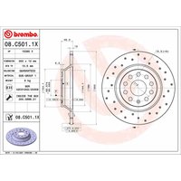 Bremsscheibe BREMBO XTRA LINE BREMBO 08.C501.1X, 1 Stück von Brembo