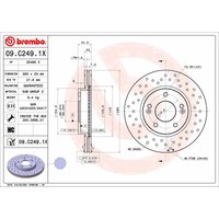 Bremsscheibe BREMBO XTRA LINE BREMBO 09.C249.1X, 1 Stück von Brembo