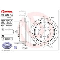 Bremsscheibe BREMBO XTRA LINE BREMBO 09.D618.1X, 1 Stück von Brembo