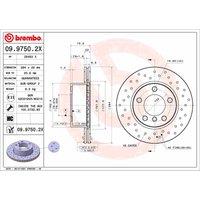 Bremsscheibe BREMBO 09.9750.2X von Brembo