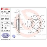 Bremsscheibe BREMBO 09.B343.4X von Brembo