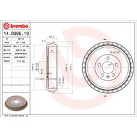 Bremstrommel BREMBO 14.D996.10 von Brembo