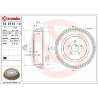 Bremstrommel BREMBO 14.E146.10 von Brembo