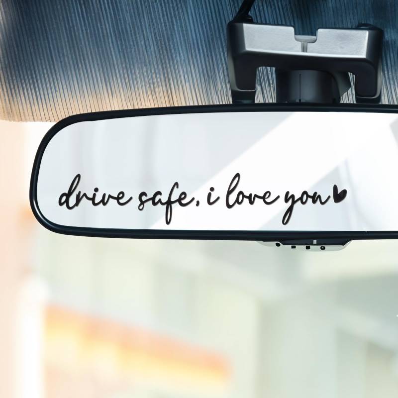 4 Stück Drive Safe Aufkleber I Love You Sticker Autospiegelaufkleber Spiegel Aufkleber Spruch Auto Affirmations Rückspiegel Pvc Handgefertigt Kosmetikspiegel Heckscheibenaufkleber Für Frauen Männer von Bremorou