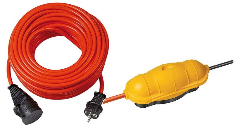 Brennenstuhl Bremaxx Verlängerungskabel (5m Kabel, für den Einsatz im Außenbereich IP44, einsetzbar bis -35°C, öl- und UV-beständig) orange (+ Safebox BIG) von Brennenstuhl