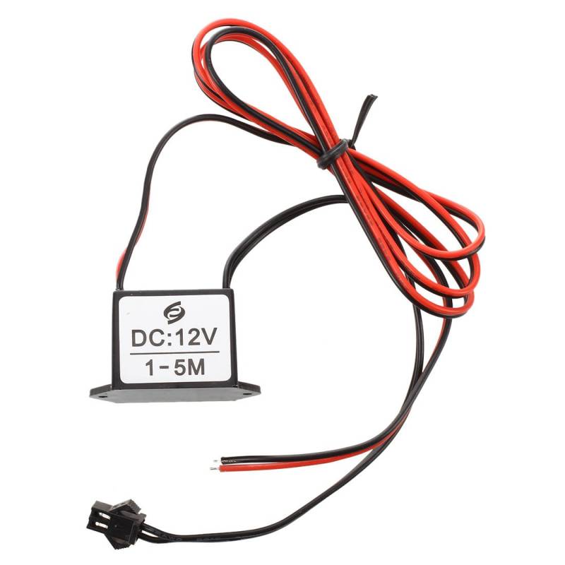 Brensty Kabel DC 12V EL-Draht Neongluehen Streifen Licht Treiber Einheit Inverter - Rot & Schwarz von Brensty