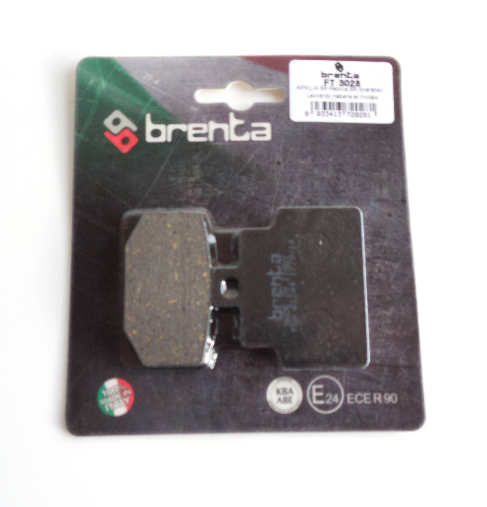 Brenta Bremsbeläge Organische Motorrad für Aprilia Scarabeo 100, Leonardo 125 und 150, SR 125 von BRENTA